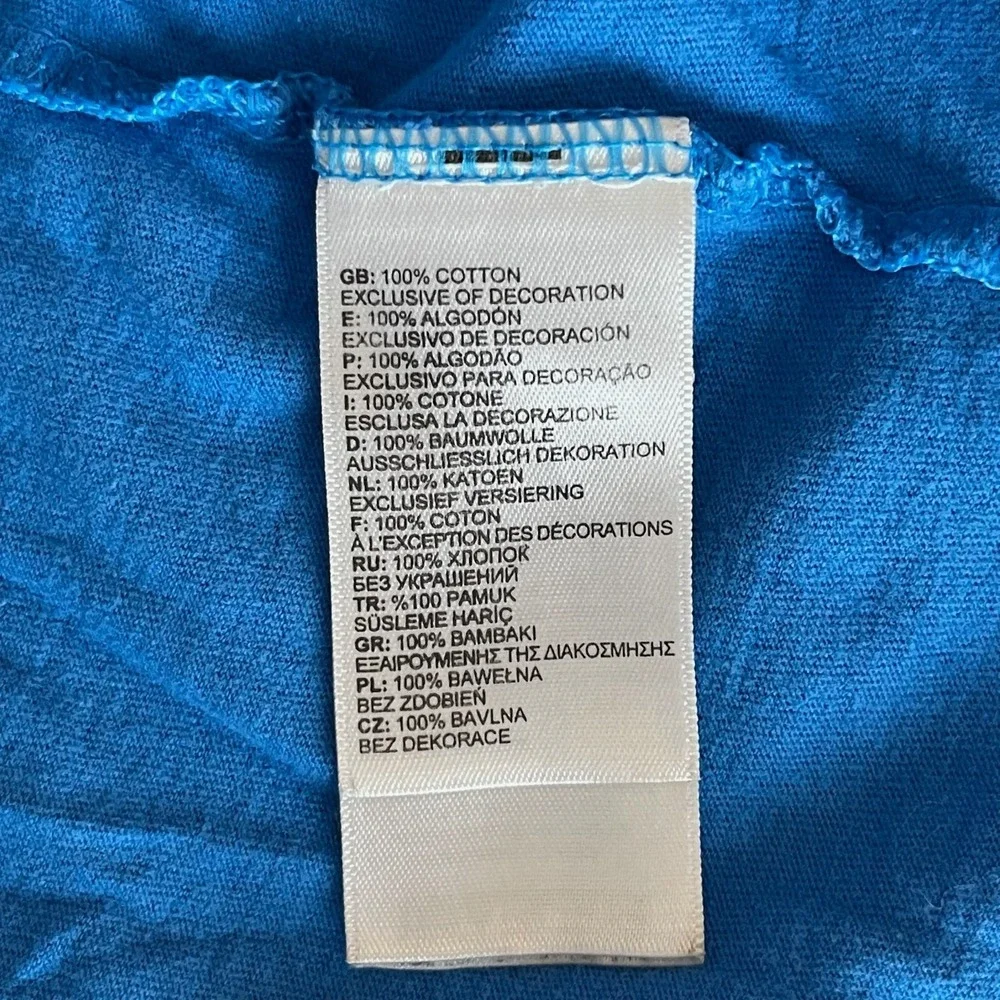 The North Face Men's Blue Box Logo Short Sleeve Graphic Outdoor T-Shirt Size M